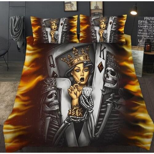 StarBlue-HGS ROYAL FLUSH POKER Bedding Set Quilt Cover/Duvet Cover Queen King Home Textile Comforter Cover Pillowcase Queen