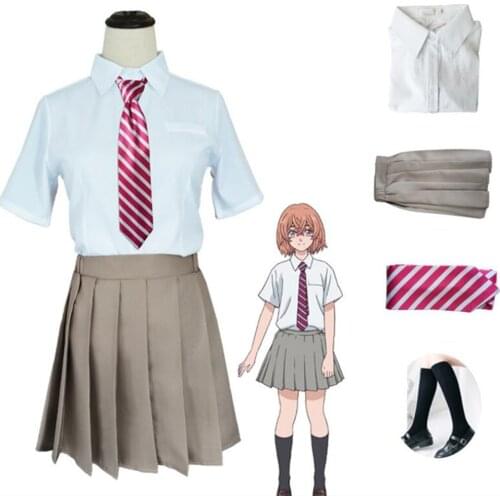 JK School Outfits Shirt Tokyo Revengers Tachibana Hinata Anime Cosplay Costume