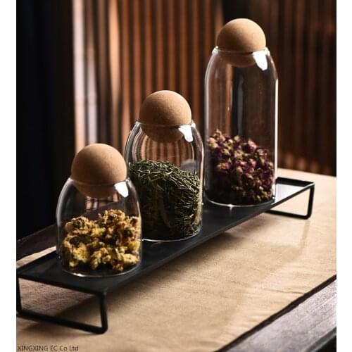 Creative Glass Tea Cans, Sealed Dried Fruits, Food-grade Storage Tanks, Transparent Coffee Bean Storage Tanks, Storage Supplies