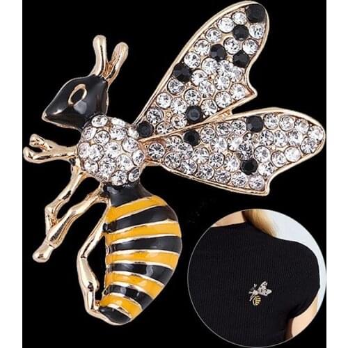 Fashion Enamel Bees Metal Mini Brooches Pins Men Women Suit Brooch And Pin Broach Metal Buttons Brosche Clips Scarf