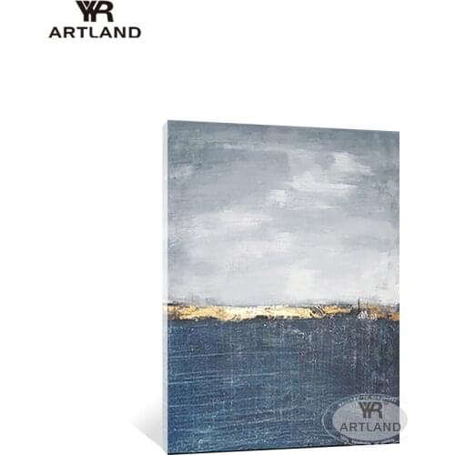 Nordic style Cuadros home wall decoration oil painting 100% Handmade abstarct gold landscpae artwork poster for living room