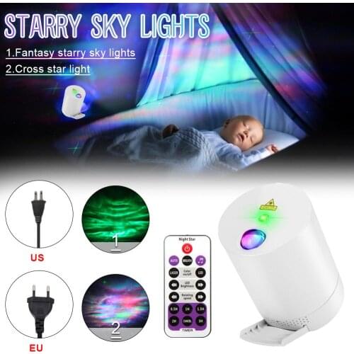 Night Light Starry Sky Projector Water Wave Lamp LED star music Rotating Remote Control Bluetooth Bedroom Bedside Lamp
