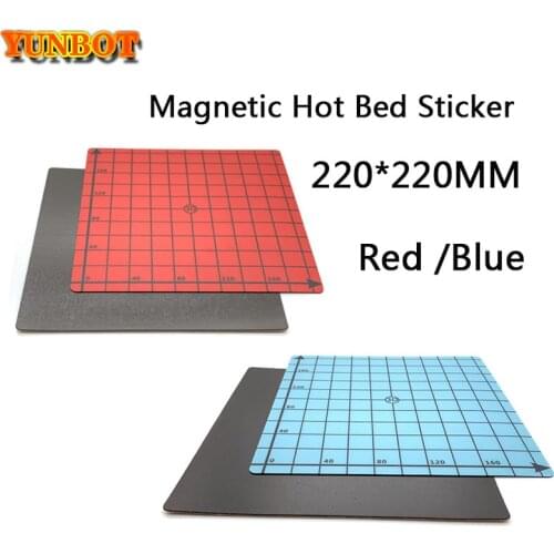 2019 New Magnetic Print Bed Tape square 220*220mm Coordinate Printed sticker Build Plate Tape FlexPlate PLA DIY 3D Printer parts