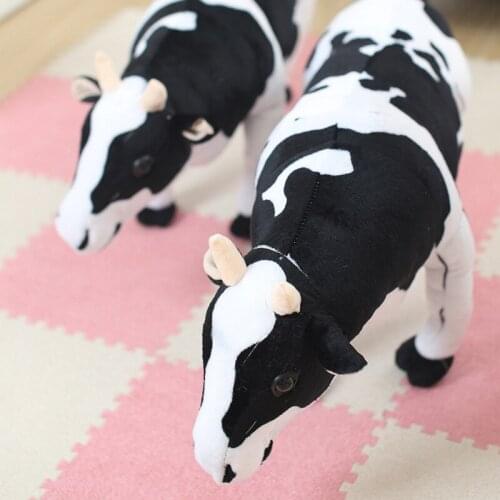 [New] 75cm Simulation dairy cow plush toy soft PP cotton Stuffed Hold Pillow Toy kids gift