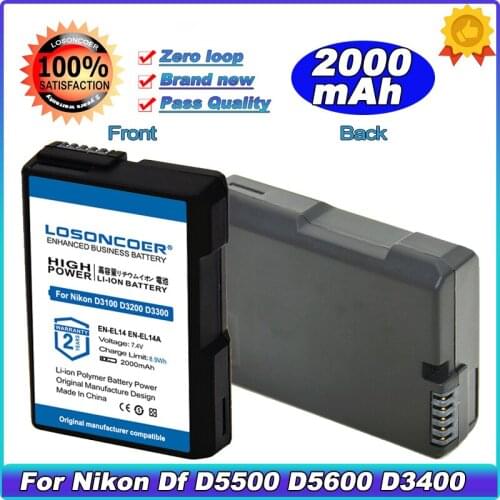New Battery Battery EN-EL14 EN-EL14A For Nikon P7200 P7700 P7100 D5500 D5300 D5200 D3200 D3300 D5100 D3100 L50 D3400 D3500