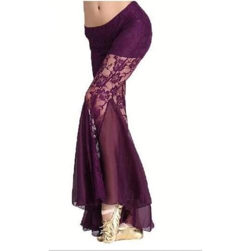 Belly dance dancing wear clothes fish tail pants belly dance trousers lace belly dance pants