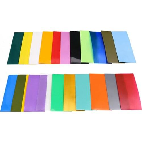 1m PVC Heat Shrink Tubing 23mm Flat Width Insulating Sleeve No. 5 AA Battery Cover Colour Select