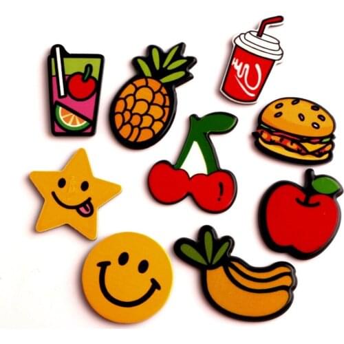 20Pcs Mixed Acrylic Fruit Drink Kawaii Cabochon Flatback Decoration Crafts Embellishments For Scrapbooking Diy Accessories