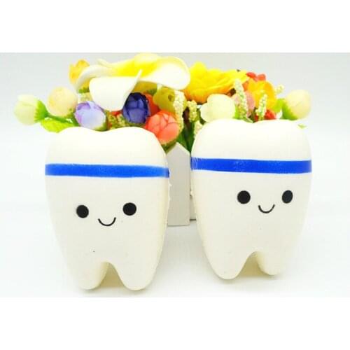 Pu Slow Rebounding Tooth Creative Cartoon Toy Pendulum Stand Angel Cabochon Home Decoration