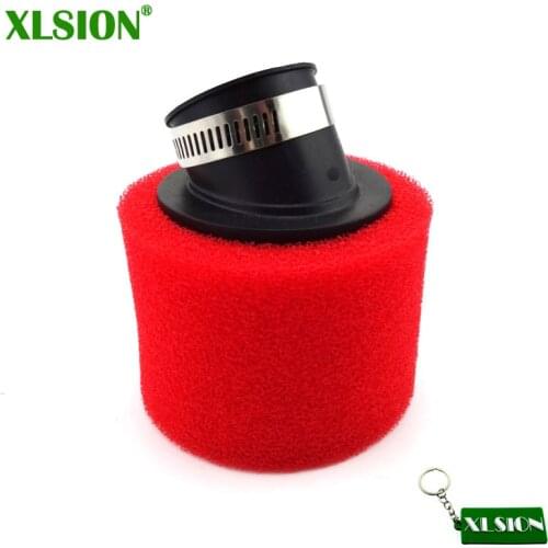 XLSION 38mm Double Air Filter Foam Angled Pod For 110cc 125cc Pit Dirt Bikes Pitmotard Motorcycle Bikes