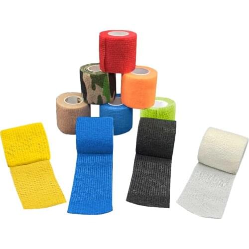 10Pcs Disposable Tattoo Bandage Sport Wrap Tape Anti Slip Self Adhesive Elastic Handle Bandage Tattoo Permanent Makeup Supplies