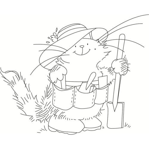 10x8 Kitten at work Transparent Clear Stamps Silicone Seals for DIY scrapbooking photo album Card Making