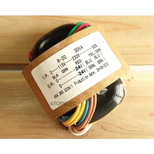 115V-230V 30W R-Core Transformer 24V+24V for Audio Amplifier Preamps AMP DAC R Core