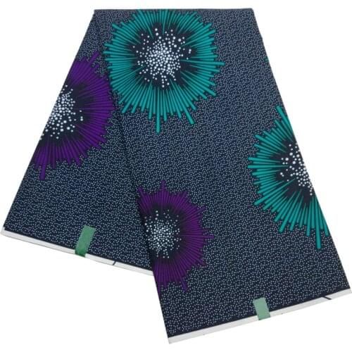 2019 Beautiful Pretty Colorful Pattern Print 100% Polyester African Ankara Veritable Real Wax Fabric Sewing 6 Yards\Lot