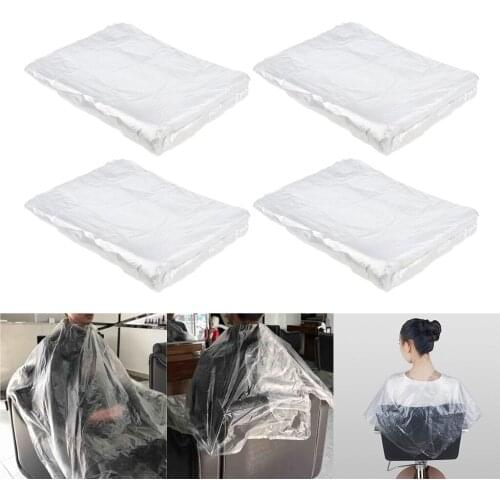 400x Plastic Disposable Hair Cutting Cape Gown Salon Barber Shop Capes