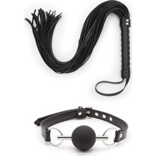 Bdsm Spanking Flogger Tassel Erotic Sex Toys Gag Collar Whip Sex Handcuffs Red mask Leather SM Adult Games For Couples Women
