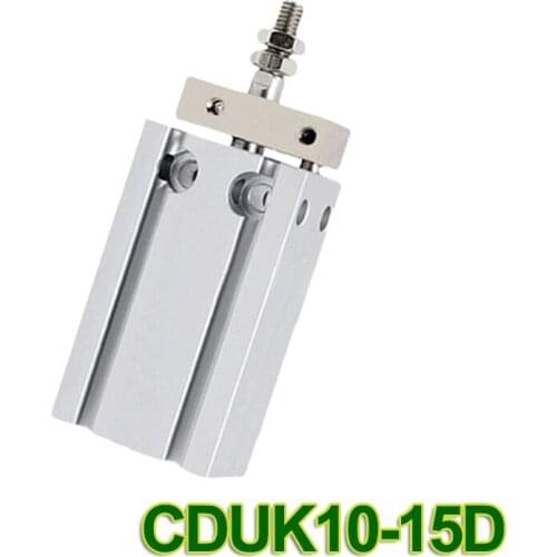 CDUK10-15D SMC type Double Acting Non-rotating Rod Type bore 10mm stroke 15mm Free Mount Cylinder Single Rod CUK10-15D