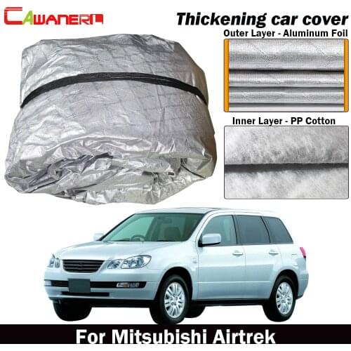 Cawanerl Thick Cotton Car Cover Waterproof Sun Shade Rain Hail Snow Protection Cover For Mitsubishi Airtrek 2001-2008