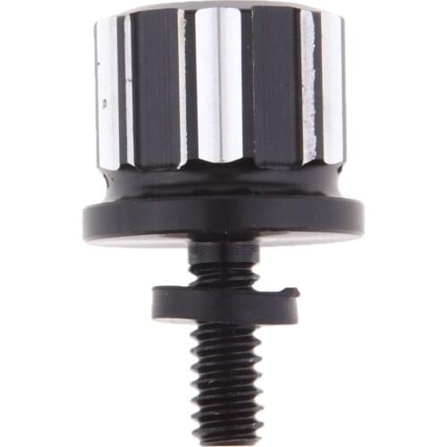 Black Aluminum Knurled Seat Bolt Screw For Sportster/ /Street Bob/Softail 1996-2017 Etc Model With 1/4-20 Thread