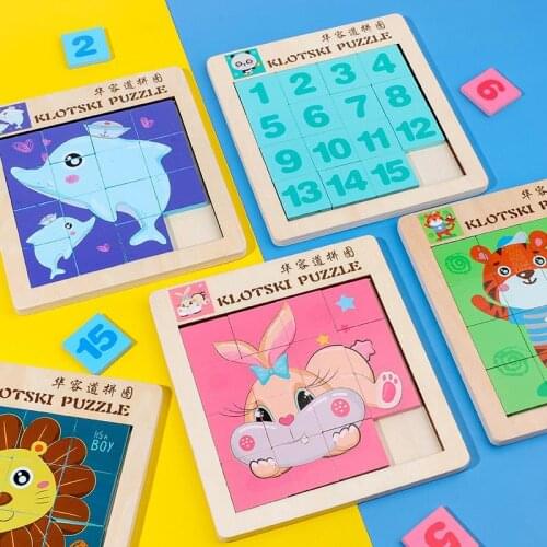 Montessori Educational Toys Wooden Double-sided Digital Puzzle Board Children Infant Baby Preschool Busy Board Educational Toy