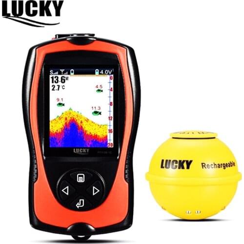 Lucky fish finder portable wireless Sonar Sensor fishfinder wireless Echo Sounder fish finders for ice fishing FF1108-1CWLA