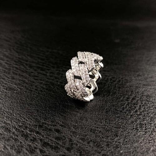 White Gold Diamond Prong Ring