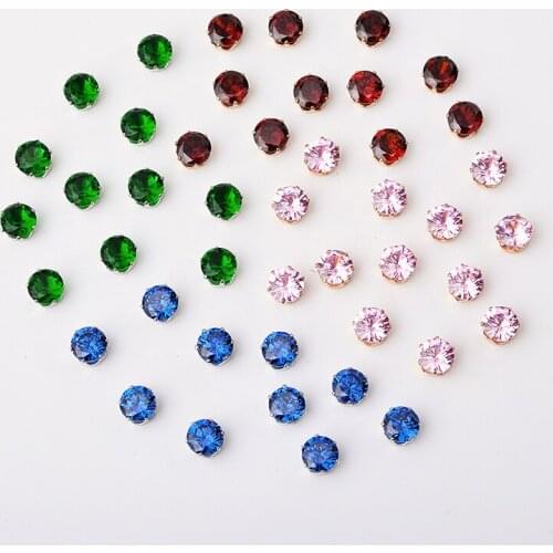 New arriva 6/8/10mm round rivoli strass flatback sew on stones Zircon artificial gemstone beads DIY jewelry Accessories