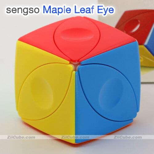 SengSo Magic Cube Maple Leaf Skew Magic Eyes Puzzle Professional Educational Twisty Toys Game Mini Cube Anti Stress Gift Game