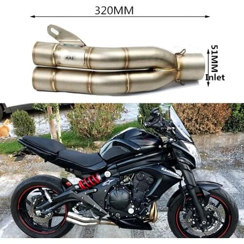 51mm motorcycle parts moto exhaust pipe silencer Double outlet exhaust muffler For R1 R3 CBR CBR125 CBR250 MI00