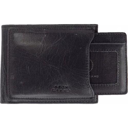 Akongrand Genuine Leather Mens Wallet (Kangaroo) Model High Quality Stylish Design for Male Carteira Masculina Кошелек Мужской