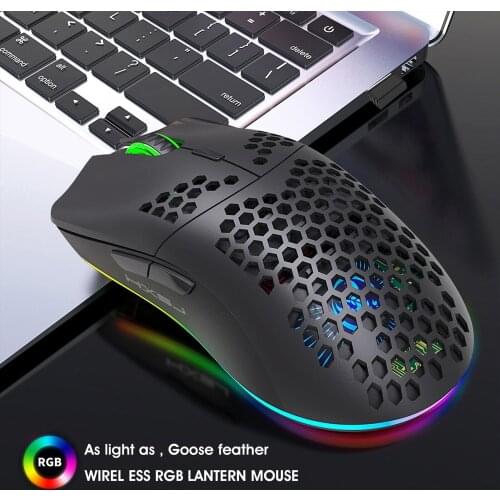 Rechargeable Gaming Mouse USB Wireless Mouse Gamer RGB 7 Button Pro Mice RGB Hole Computer Mouse For PC Laptop Games Mouses