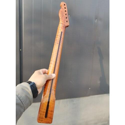 New flam tiger Electric guitar neck 21 fret 25.5'' maple made and maple Guitar Fretboard #25