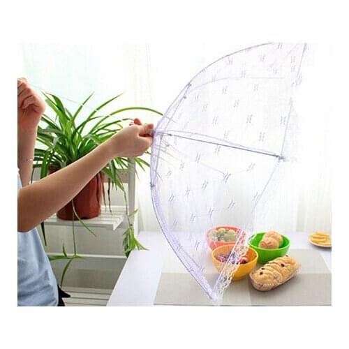 New Food Covers Umbrella Style Anti Fly Mosquito Kitchen Cooking Tools Meal Cover Hexagon Gauze Table Food Cover