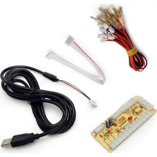 Zero Delay USB Encoder To PC Games For Arcade Sanwa Joystick & Buttons Kits Parts Use on 5 Pin Roker and 2.8mm Buttons interface