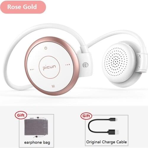 Original Picun T6 Ear Hook Bluetooth Wireless Earphone Sport Waterproof Headset MP3 Noise Reduction Earphones Support TF Card