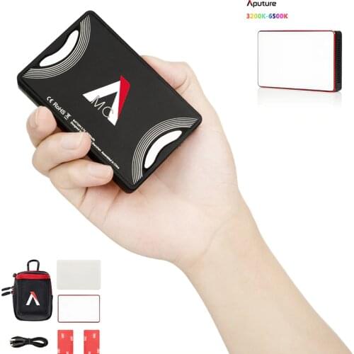 Aputure AL-MC Photography Lighting Portable LED Light 3200K-6500K RGB HSI/CCT/FX Lighting Video Light Selfie for Canon Nikon