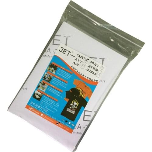 OYfame A4 Size Heat Transfer Paper Sublimation Transfer Paper For Dark T shirt 100 Pcs/ Bag