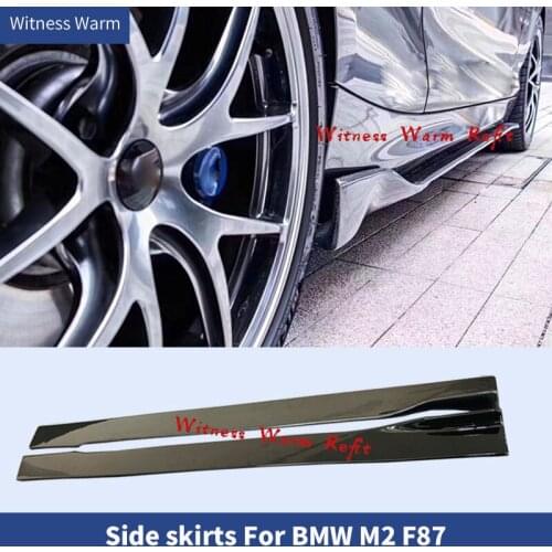 For M2 M2C Carbon Fiber Car Side Skirt Apron For BMW F87 M2 2015 2016 2017 2018 2019 2020