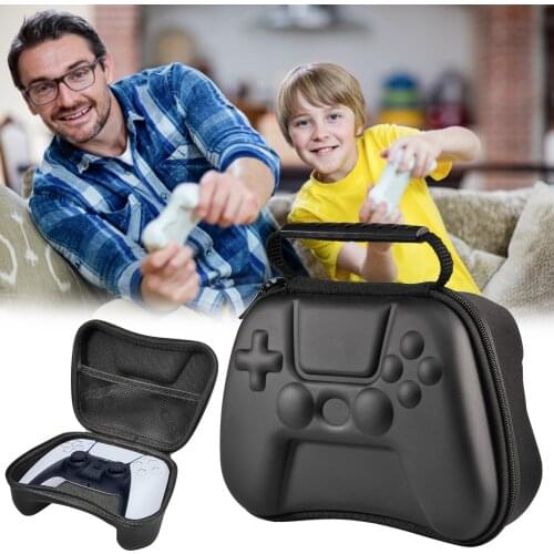 Portable Travel Zippered Storage Bag Carrying Case For PS5 Gamepad Accessories Hard Shell Waterproof Shockproof Protective Cover