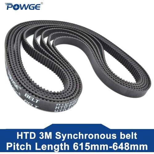 POWGE HTD 3M Timing belt C= 420 423 426 432 width 6/9/15mm Teeth 140 141 142 144 HTD3M synchronous 420-3M 423-3M 426-3M 432-3M