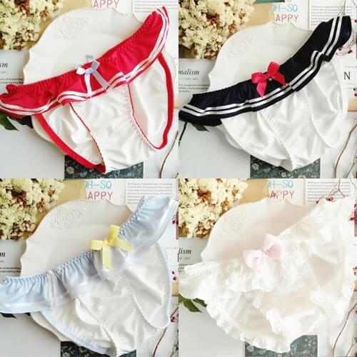 Anime Theme Sailor Moon Navy Maid Japanese Milk Silk Panties Cute Girls Briefs Womens Underwear Daily Wear