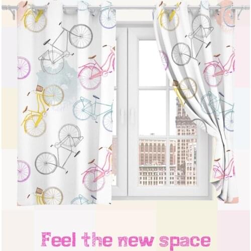 Perforated Hook 3D Blackout Curtains Cute Girl Undertint Custom Full Blackout Sunscreen Windows Bedroom Living Room Decoration
