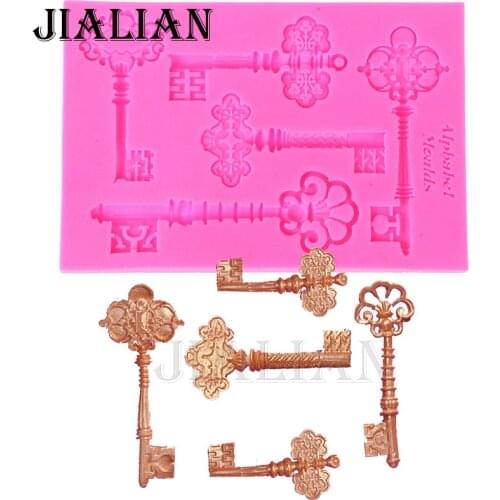 5 Hole Flowers Keys Shape Lace Mold Cake Mold Cake Decorating Tools Mold Silicone Mold Fondant Silicone Cake Tool T0420