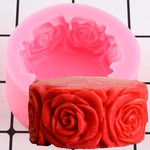 Mujiang Rose Flower Silicone Fondant Molds Chocolate Jelly Candy Gumpaste Mould Soap Candle Mold 3D Craft Cake Decorating Tools
