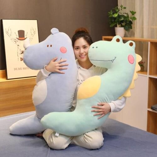 Big size 80/100cm lovely Rhinoceros/Crocodile/mouse plush toys Soft long Sleeping pillow Cusion children holiday gift Home decor