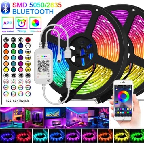 20M LED Strip Lights Bluetooth WIFI Controller RGB Flexible Ribbon IP65 SMD 2835/5050 12V Living Room Decoration Led Tape Strips