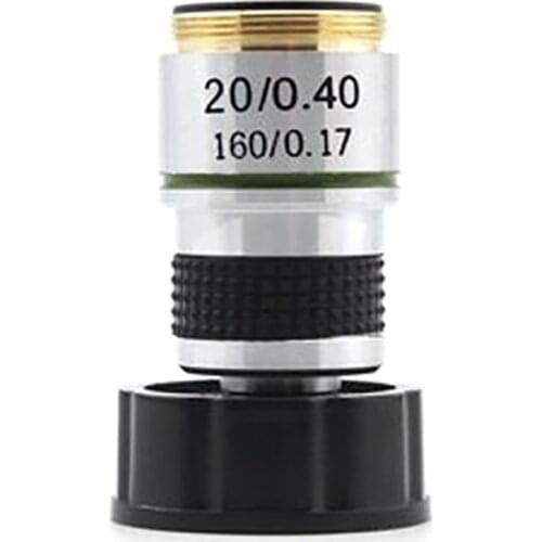 TOP 185 Microscope Objective 20X ACHromatic Objective Biological Microscope Parts AccESSories