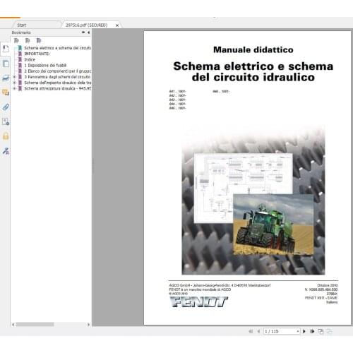 FENDT TRACTOR 16.2GB_ITALIAN PDF Diagrams, Operator Manual & Workshop Manuals ITALIAN Language DVD