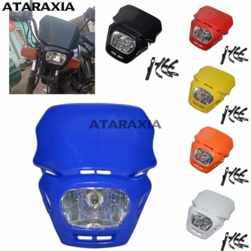 Universal Motorcycle Dirt Bike Headlight Fairing Dual Sport Enduro Headlight Headlamp For Honda Suzuki Yamaha Kawasaki