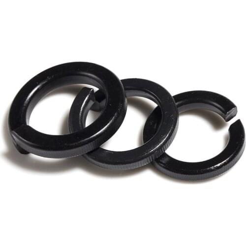 10/100pcs M1.6 M2 M2.5 M3 M4 M5 M6 M8 M10 M12 DIN127 GB93 Black 304 Stainless Steel Spring Washer Split Lock Elastic Gasket